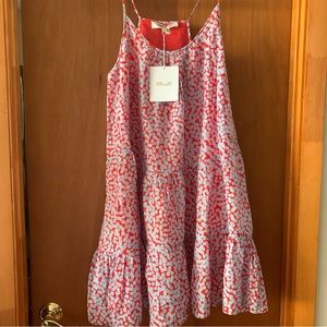 DVF Women’s NWT Baylee Bowman Dot Sleeveless Lined Swing Dress.  Small